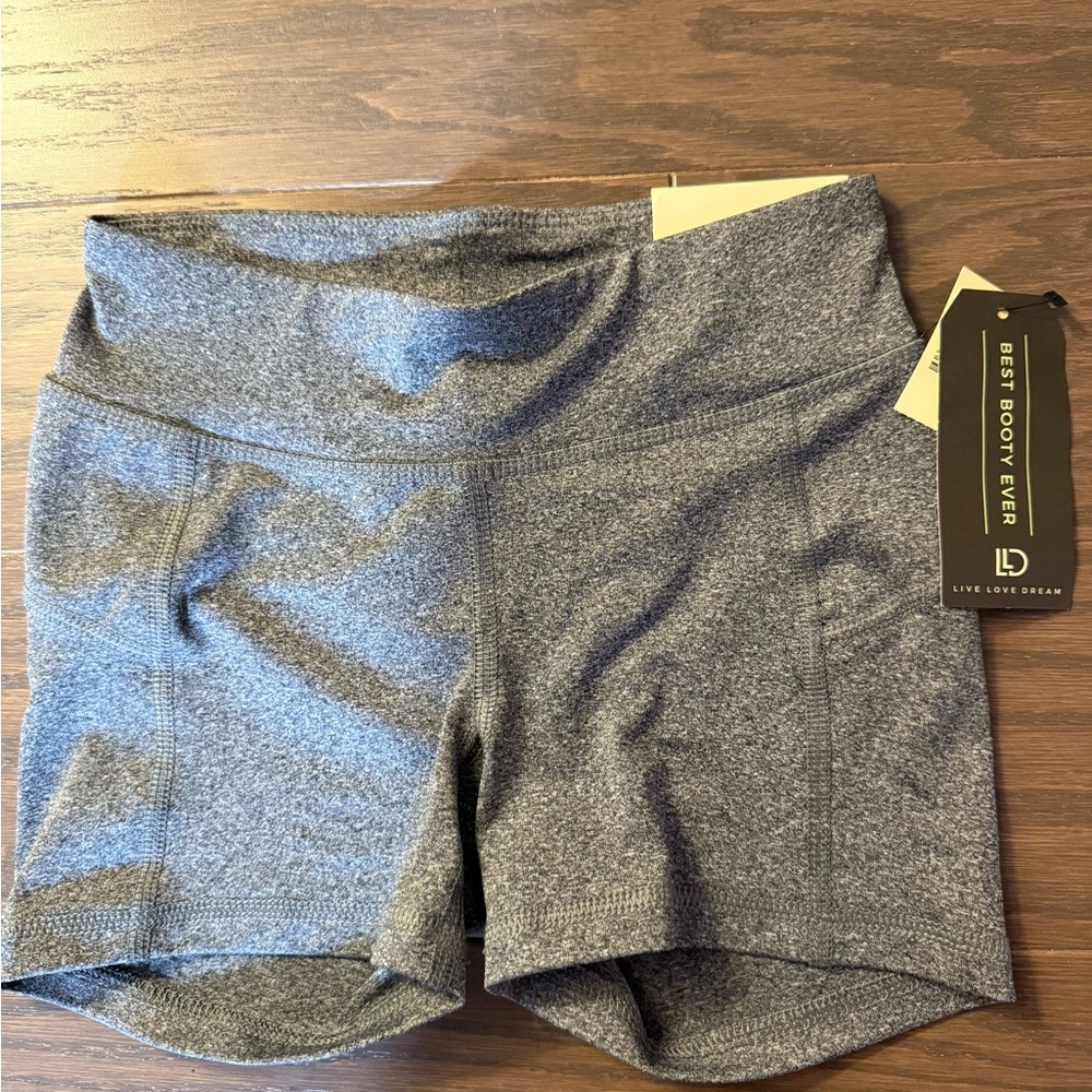 Aeropostale Live Love Dream Best Booty Ever Grey Heather Athletic Shorts